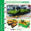 Mostrador de frutas y verduras de metal